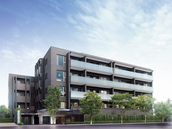 The combination of Exterior CG appearance foundation portion and a chic dark gray thin border tile of the white of the split skin tone tile in harmony with the surrounding. Contrast and delicacy of light and dark have been pursued.