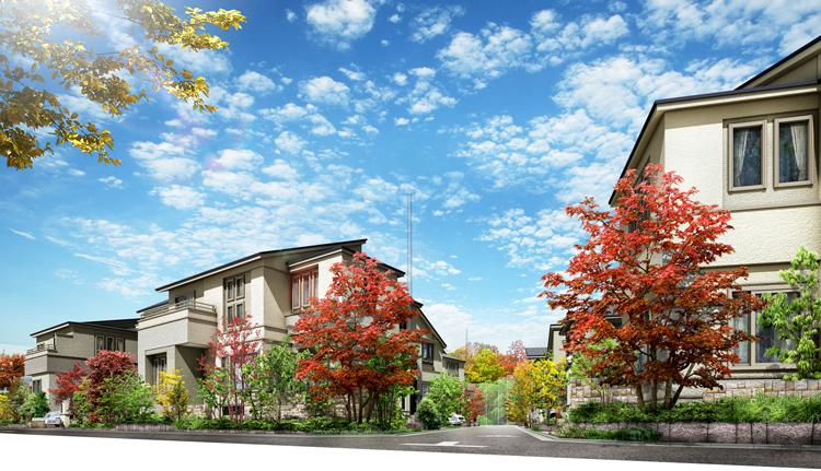 Cityscape Rendering. Though it is a quiet place to snuggle up to "Inokashira", New life Dehajimeru "Kichijoji" take over the high urban functions! Commute ・ Convenient location also to go to school. Trying to enjoy the life of "Inokashira style" in this new urban area (streets Rendering  ※ 1)