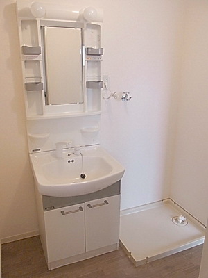 Washroom. Washing machine in the room ・ Wash basin