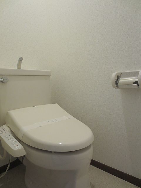 Toilet. Warm water wash with toilet seat. 