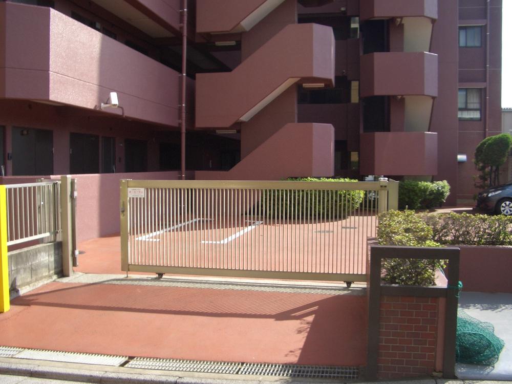 Parking lot. Parking entrance