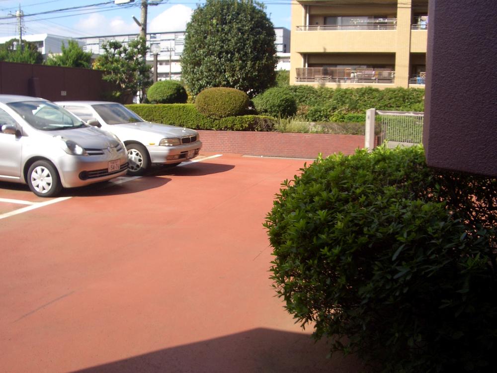 Parking lot. With security cameras