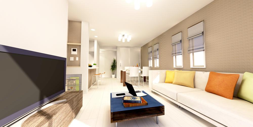 Rendering (introspection). Building 2 Rendering Perth. Accent Cross will produce a LDK with a sense of unity. (Complete image Perth)