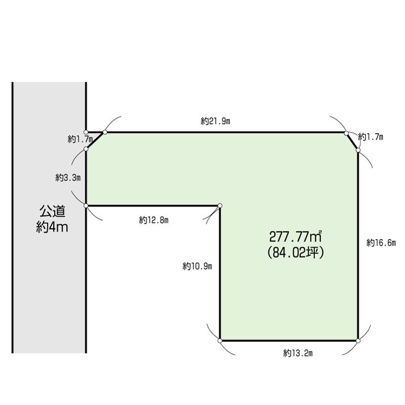 Compartment figure. Land price 64,800,000 yen, Land area 277.77 sq m compartment view