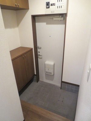 Entrance. Entrance with a shoebox