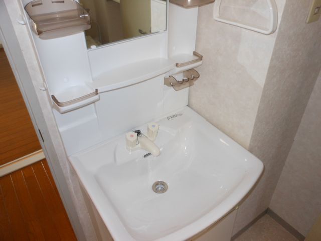 Washroom. Pat dressing in a separate wash basin