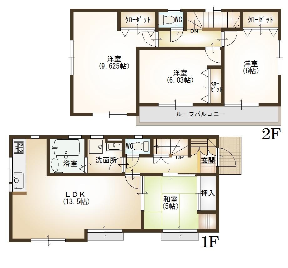 Floor plan. 51,800,000 yen, 4LDK, Land area 118.18 sq m , Building area 94.19 sq m