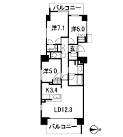 Floor: 3LDK + WIC + SIC, the occupied area: 74.74 sq m, Price: 45,980,000 yen, now on sale