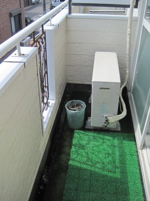 Balcony. There is also a veranda.