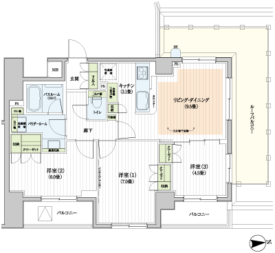 Floor: 3LDK, occupied area: 67.78 sq m, Price: 58,800,000 yen, now on sale