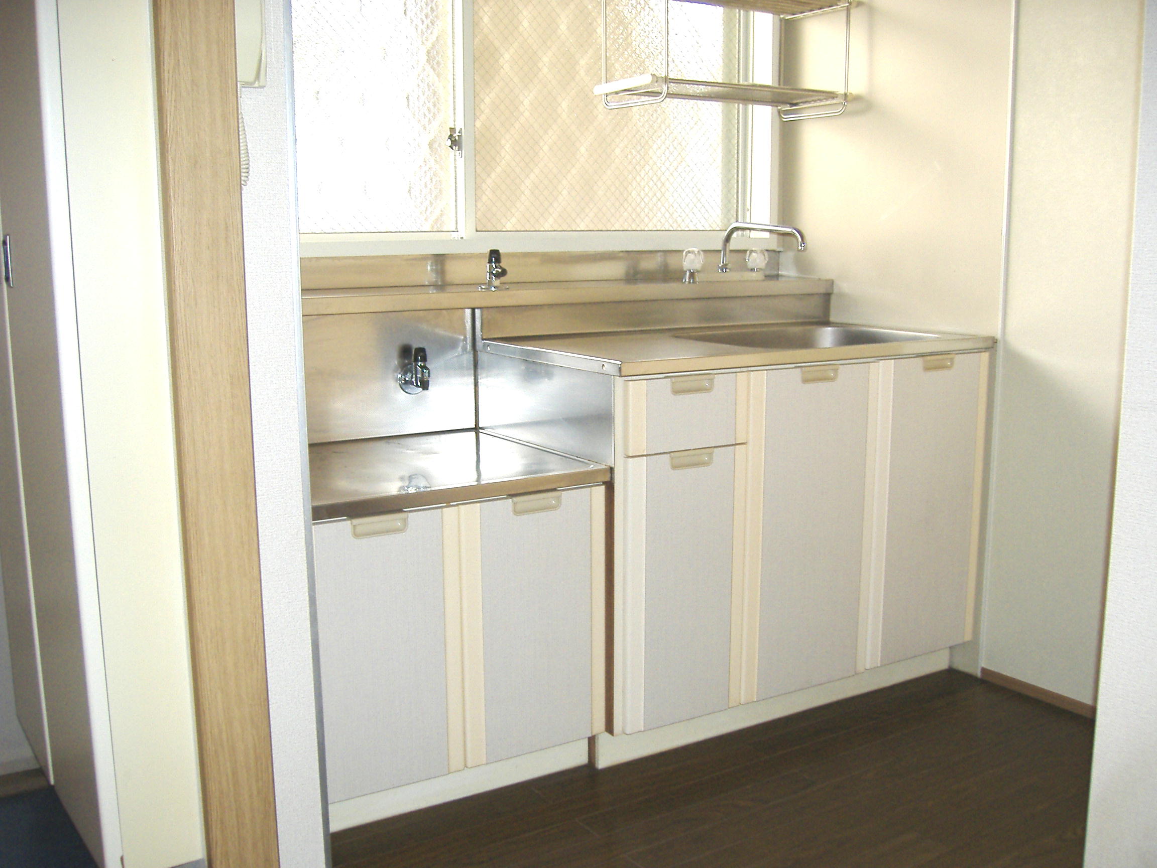 Kitchen. You can put two-burner gas stove. 