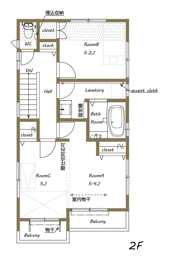 Floor plan. 2F floor plan