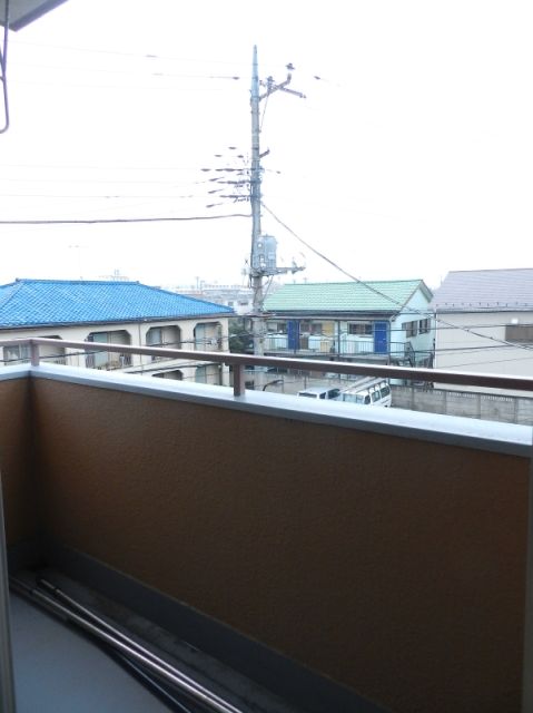 Balcony. A view from the veranda