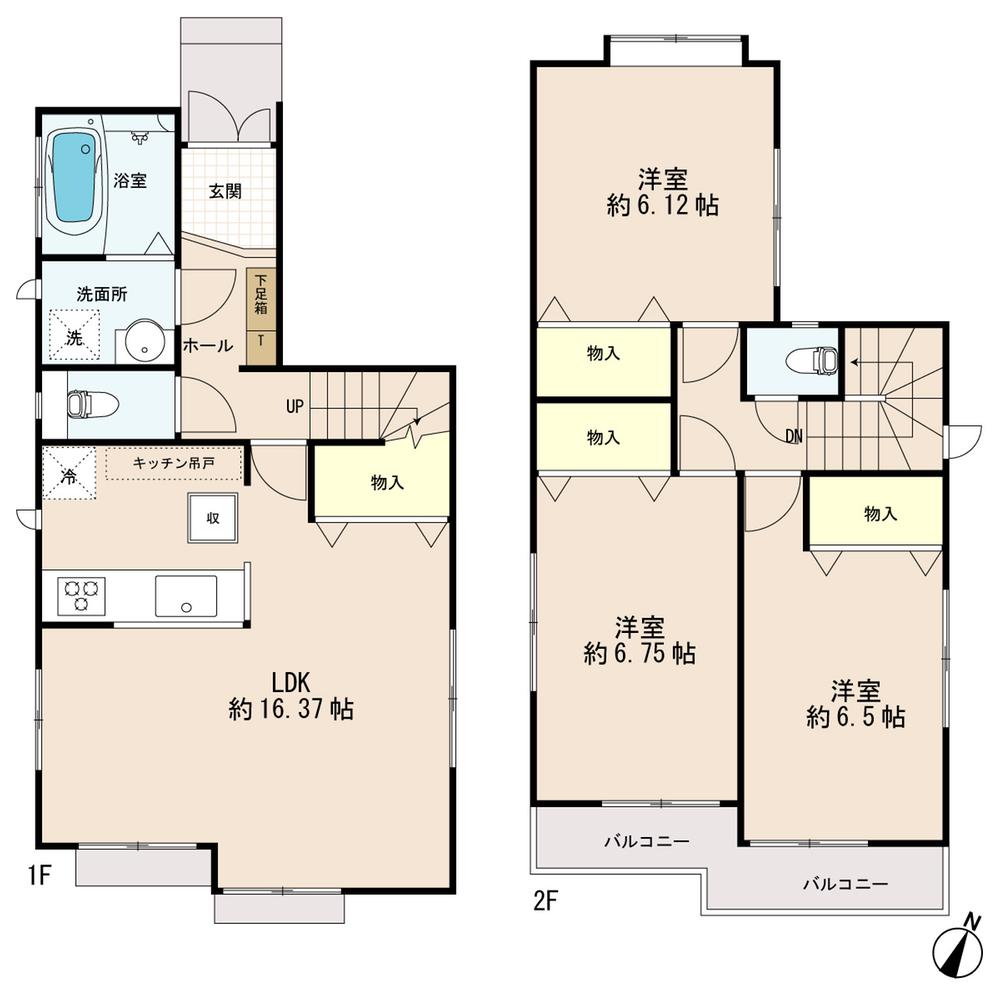 Floor plan. 56,300,000 yen, 3LDK, Land area 110.22 sq m , Building area 86.94 sq m floor plan