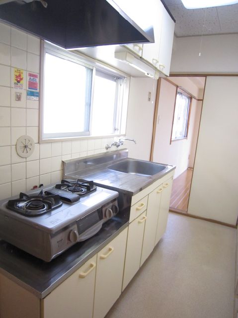 Kitchen. Gas stove installation (2 burners) is possible.