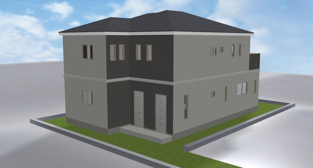 Building plan example (Perth ・ appearance). Building plan example (2 households)