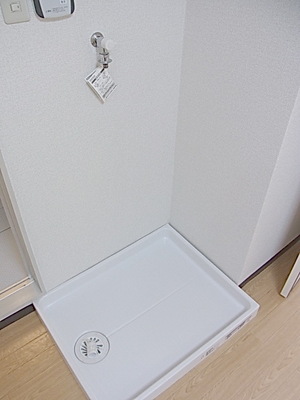 Washroom. Washing machine in the room