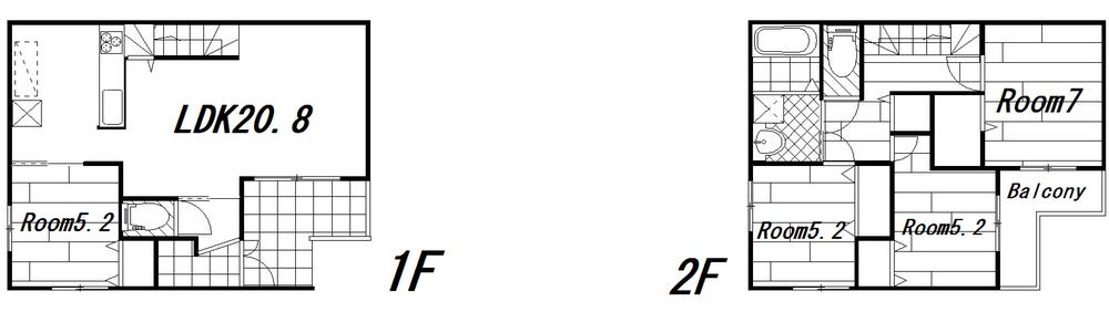 53,800,000 yen, 4LDK, Land area 104.19 sq m , Building area 106.82 sq m 1 floor 20 quires living. All rooms are two-sided lighting, Plan stuck in the housing, such as living ease.