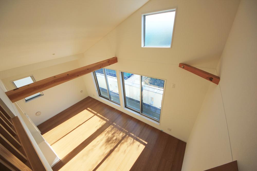 Building plan example (introspection photo). Second floor LDK plan with atrium