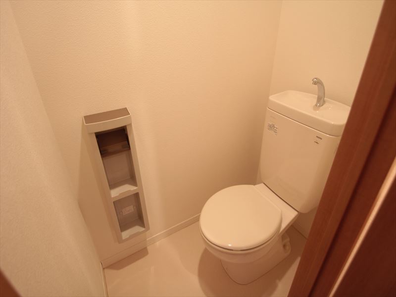 Toilet. Keep clean the water around in another bus toilet