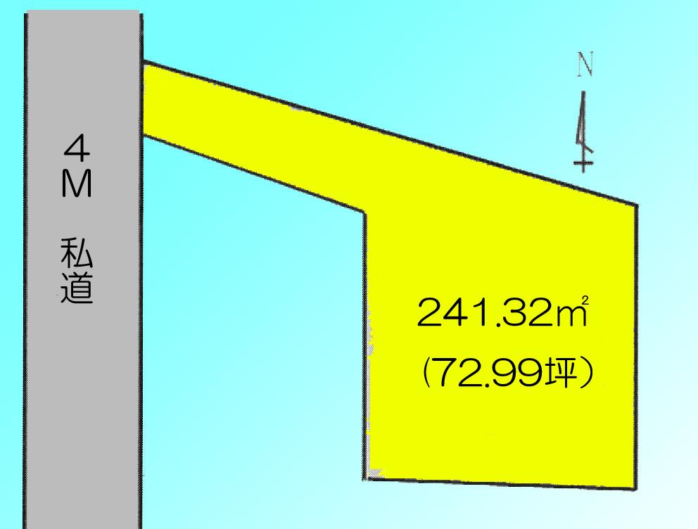 Compartment figure. Land price 79,800,000 yen, Land area 241.32 sq m