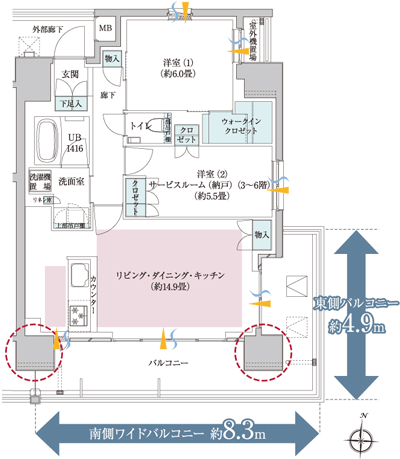 Floor: 2LDK (7 ~ 12F) / 1LDK+S(3 ~ 6F), the occupied area: 64.43 sq m, Price: TBD