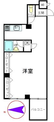 Floor plan. Price 18,800,000 yen, Occupied area 38.59 sq m , Balcony area 5 sq m