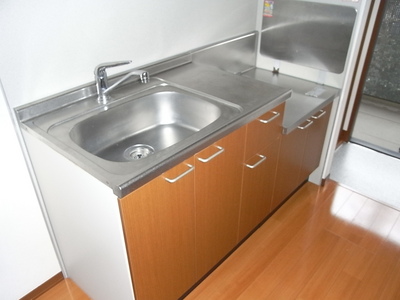 Kitchen. Two-burner stove installed kitchen