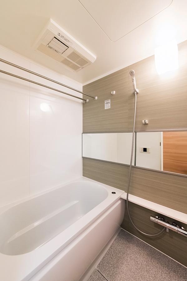 Bathroom. Bathroom with a convenient ventilation dryer on a rainy day