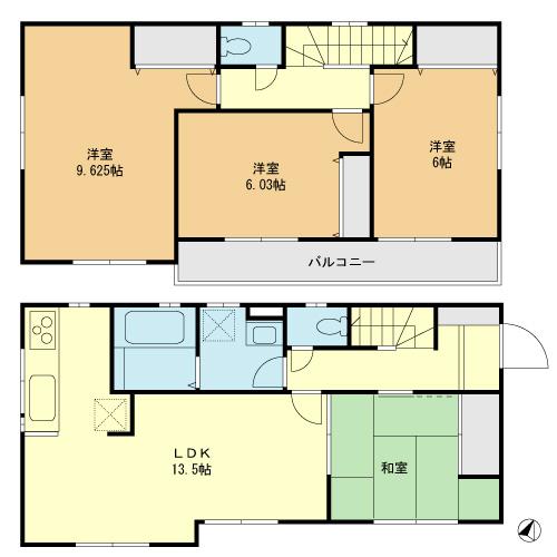 Floor plan. 51,800,000 yen, 4LDK, Land area 118.18 sq m , Building area 94.19 sq m