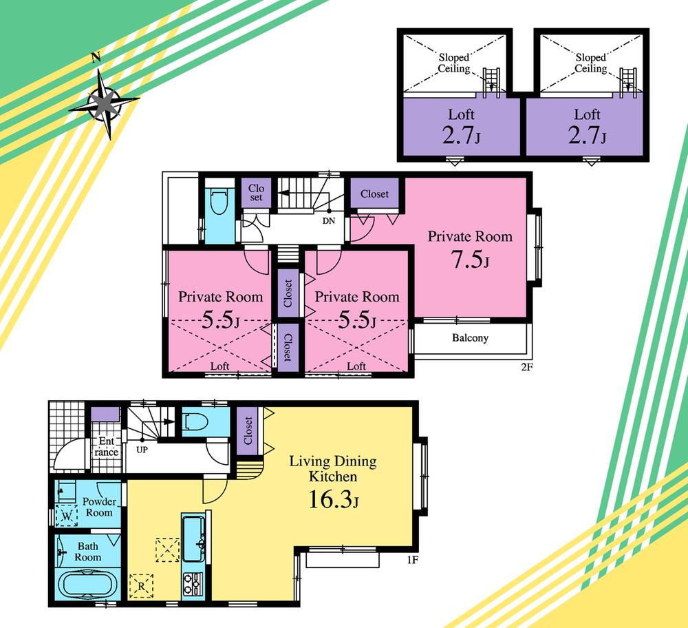 Floor plan. 45,800,000 yen, 3LDK, Land area 100.06 sq m , Building area 79.56 sq m