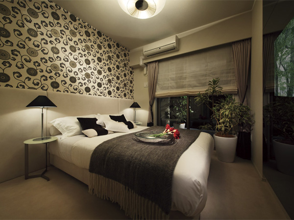 Interior.  [bedroom] Pleasantly, Bedroom and to be filled in the deep peace. More like their own, Space to live better personality of alive. (Model Room A1 type ・ Menu plan ※ Free of charge ・ Application deadline Yes / Some including paid option)