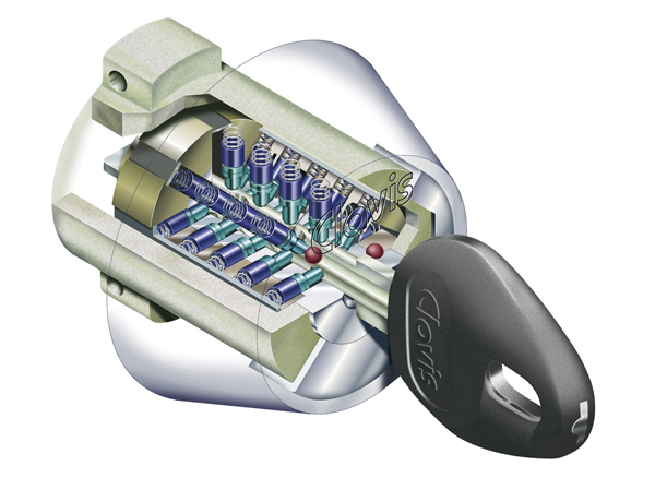Security.  [High crime prevention dimple key] Replication is difficult, Adopt effective dimple key to picking measures. YOUR openable reversible specification regardless of orientation at the time of the key insertion. (Conceptual diagram)