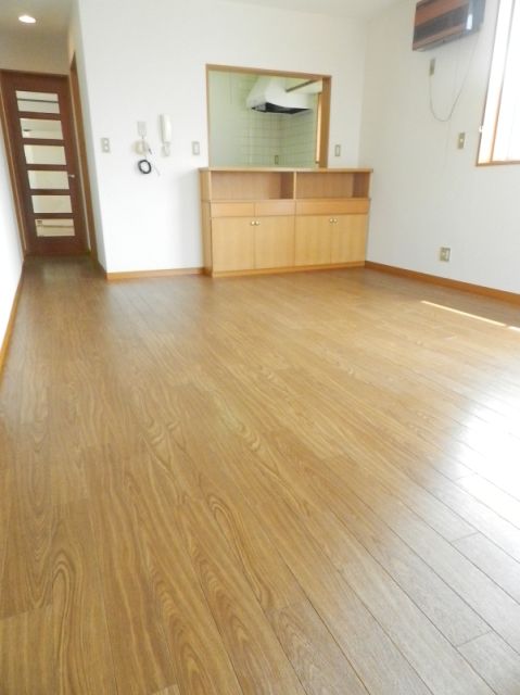 Living and room. Bright living room with two-sided lighting