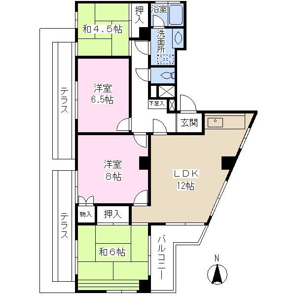 Floor plan. 4LDK, Price 27,800,000 yen, Occupied area 79.58 sq m , Balcony area 20.67 sq m floor plan