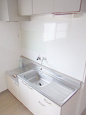 Kitchen. Two-burner gas stove installation Allowed Kitchen