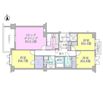 Floor plan. 3LD ・ K type