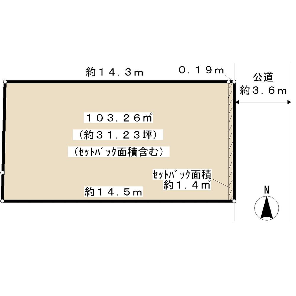 Compartment figure. Land price 50,800,000 yen, Land area 103.26 sq m compartment view