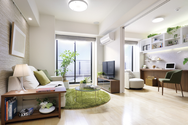 Building structure.  [Open living ・ dining] Such as natural lighting and ventilation, Of course, consideration of a healthy daily, Living stuck to the ease of use and connection of living space ・ dining.  ※ Model room (D type ・ Those obtained by photographing the menu plan 1), Some options (paid) are included. Also, furniture ・ illumination ・ Furniture etc. are not included in the sale price.