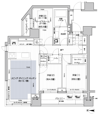 Floor: 3LDK + WIC, the occupied area: 71.69 sq m, Price: 62,533,946 yen ~ 68,808,757 yen, now on sale