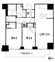 Floor: 2LDK + WIC, the occupied area: 55.36 sq m, Price: 49,809,226 yen, now on sale