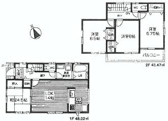 Floor plan. 31,800,000 yen, 4LDK, Land area 161.03 sq m , Building area 91.49 sq m