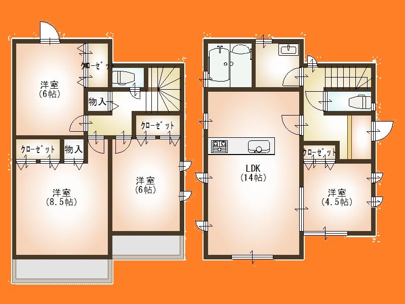 Floor plan. (C Building), Price 32 million yen, 4LDK, Land area 120.04 sq m , Building area 94.4 sq m