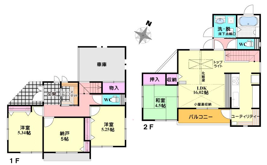 Floor plan. 25,800,000 yen, 4LDK, Land area 115.16 sq m , Building area 105.37 sq m ◆ Zenshitsuminami direction!