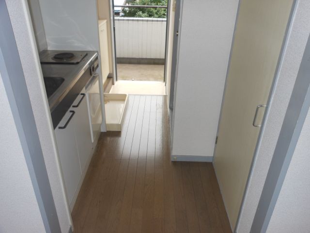 Kitchen. Kitchen space as seen from the room