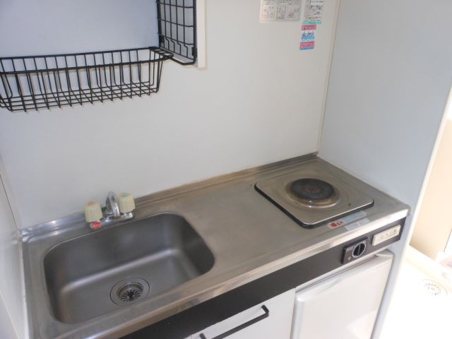 Kitchen. With a convenient shelf tableware or the like is put