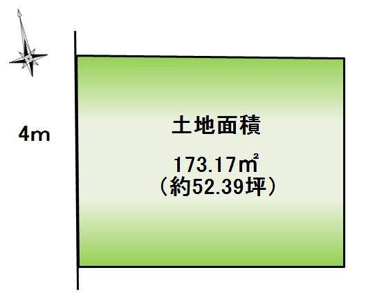 Compartment figure. Land price 99,800,000 yen, Land area 173.17 sq m
