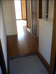 Entrance. Entrance & shoebox