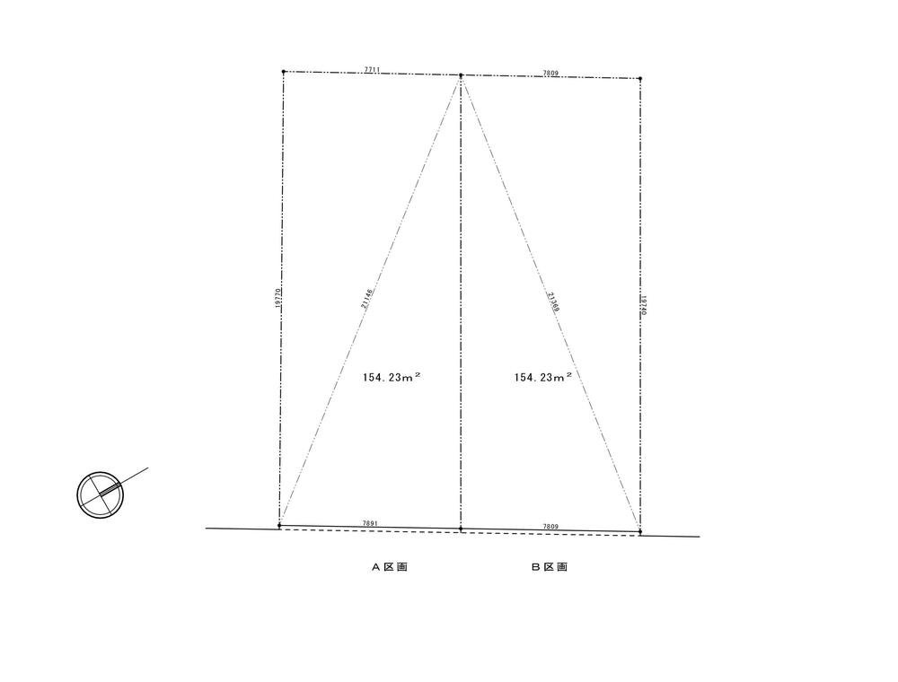 Compartment figure. Land price 69,800,000 yen, Land area 154.23 sq m