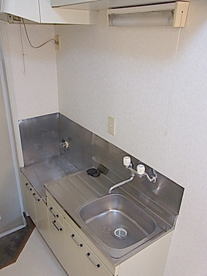 Kitchen. Two-burner gas stove installation Allowed Kitchen